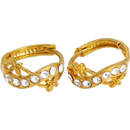 New European and American Fashion Gold-Plated Copper Hollow Stars Micro-inlaid AAA Zircon Earrings Earrings Fashion