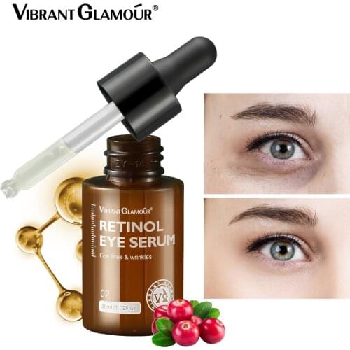VIBRANT GLAMOUR Retionl Eye Serum Whitening Hydrate Age-defying Fade Dark Circles Wrinkle Fine lines Bags Eye Care Essence 30ml