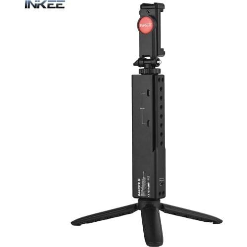 Portable Shooting Grip 9000mAh Large Capacity Battery Handle Grip with Rotatable Phone Holder Tripod for Selfie Vlog Live Stream