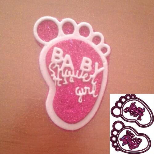 Lovely Baby Foot Metal steel cutting dies Stencil Book photo album card Embossing Dies Metal Craft