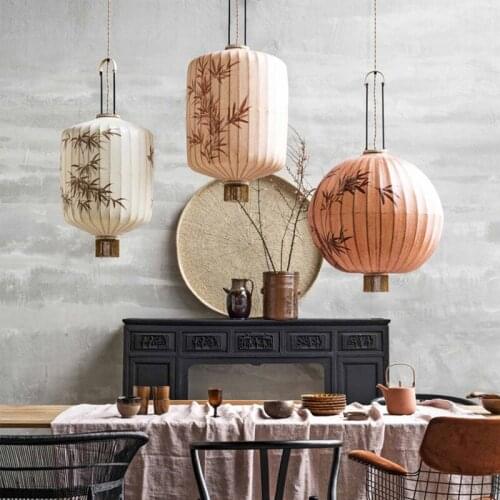 Chinese style restaurant tea house B & B hotel bamboo art RETRO palace lantern pendant lamp
