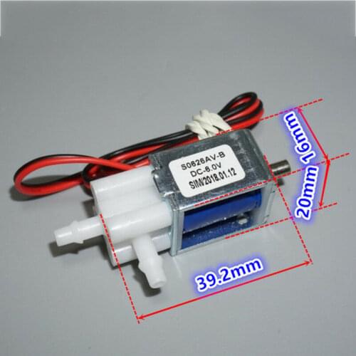 DC 6V 2-position 3-way Mini Electric DC Solenoid Valve Normally Closed Air Gas Flow Control Valve for Massager medical equipment