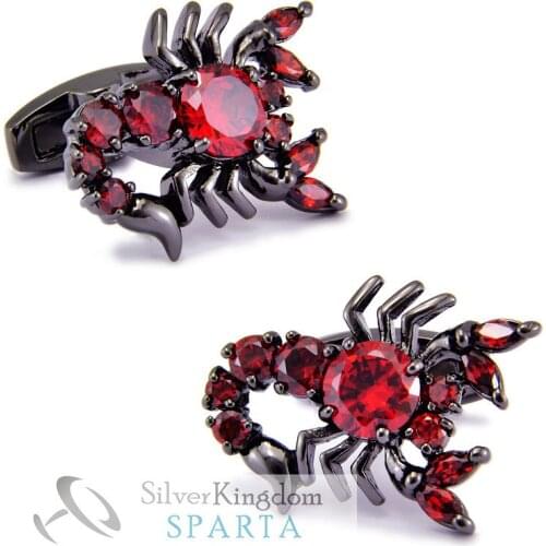 SPARTA AAA Zircon Tungsten gold Electroplated the scorpion king cufflinks cufflinks mens Cuff Links + Free Shipping