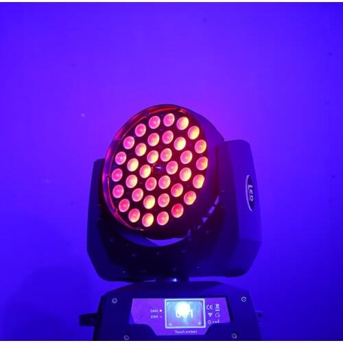 Touch screen led wash zoom 36x12w rgbw moving head light LCD Screen zoom wash moving head 36x12w rgbw light stage wash light dmx