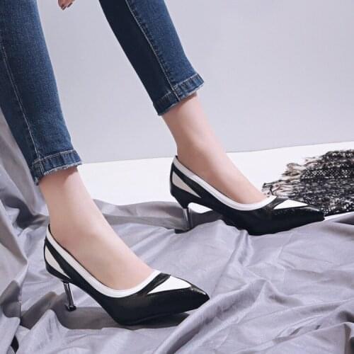 Big Size 11 12 ladies high heels women shoes woman pumps Coloured, pointed, shallow, slim-heeled, high-heeled, single-shoe woman