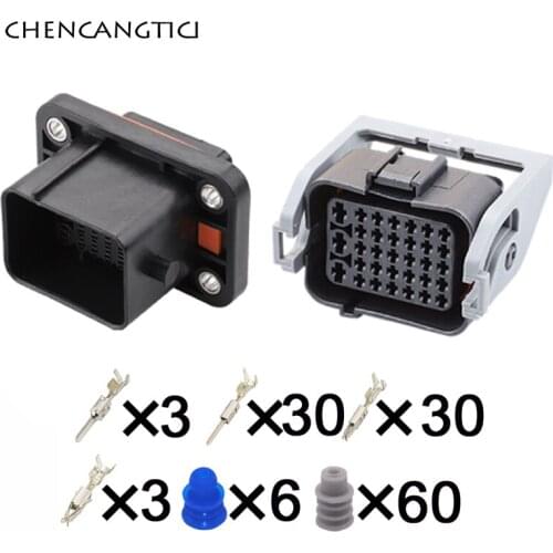 1 Set 33 Pin Engine Front Bumper Body Plug Automobile Waterproof Connector Socket For Buick Cruze Roewe DJ7331-1.5-3.5-21