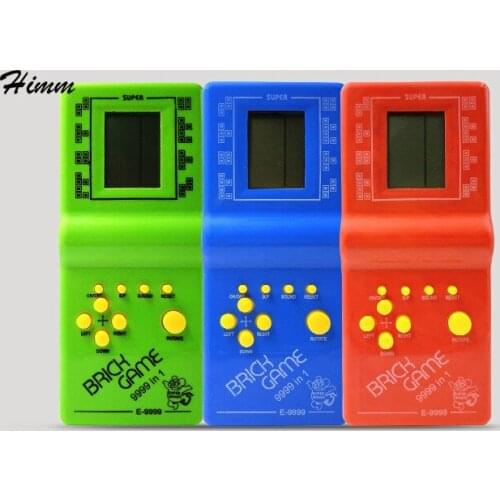 10pcs/lot Classic Tetris Snake Handheld Game Players E-9999 Handheld Game Console Toys Childhoold Riddle Educational Toys