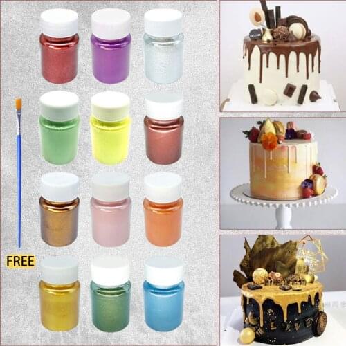 15g Edible Gold Powder Mousse Cake Fondant Macaron Chocolate Decoration Glitter Powder Gold Edible Pigment Baking Color Dust
