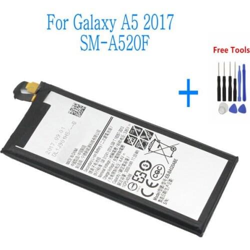 1x 3000mAh / 11.55Wh EB-BA520ABE Replacement Battery For Samsung Galaxy A5 2017 Edition A520 A520F SM-A520F + Repair Tools kit