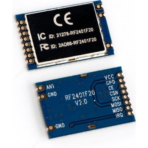 8PCS RF2401F20 FCC Approval 2.4G 20dBm 100mW nRF24L01 Chip RF Module