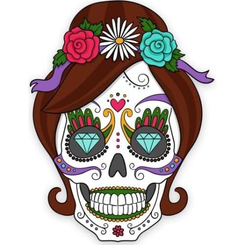 Diamond Tattoo Skull Girl Sticker Plane Extreme