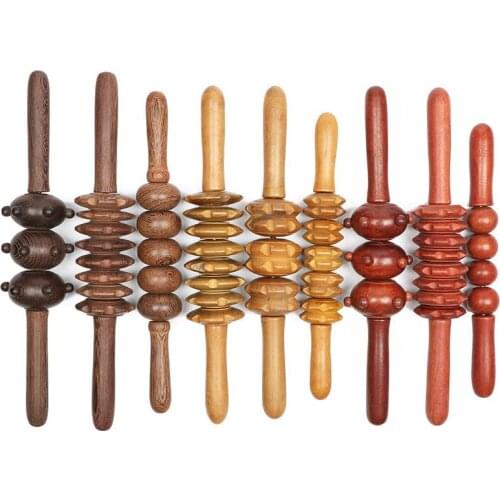 Fragrant wood massage roller wenge massage stick nose and foot full body massage roller manual wooden massager