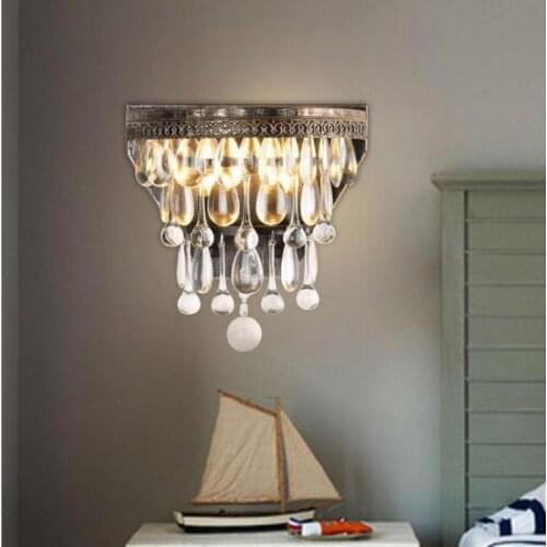 Hotel Deco Crystal Lighting fixture Led Wall Lamp For Master Room Bedside Ballroom Luxury Led Bar luminaire Wedding Wall Lights