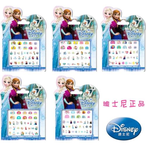 Disney Frozen elsa and Anna Makeup Toy Nail Stickers Toy Disney Princess girl sticker toys for children gift