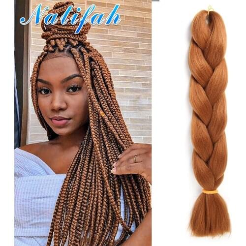Natifah Jumbo Braiding Hair Kanekalon Hair Wholesale hair Crochet Braid Hair 100g/pcs Synthetic Hair Extension 24inch Pink