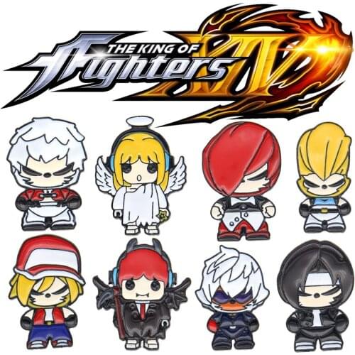 Game Cartoon Figure Brooch The King of Fithers Theme Pins Cute Enamel Lapel Pin Jewelry for Friends Cosplay Gifts New