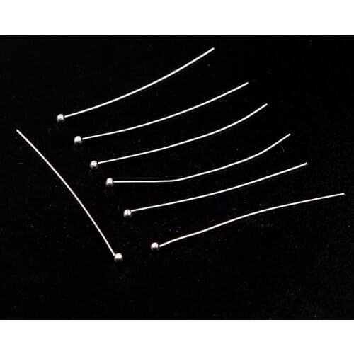 Factory Fashion Cheap 15mm~50mm Ball Head Pins Silver Color Ball Head Pins Findings DIY Jewelry Making Jewelry Accessories