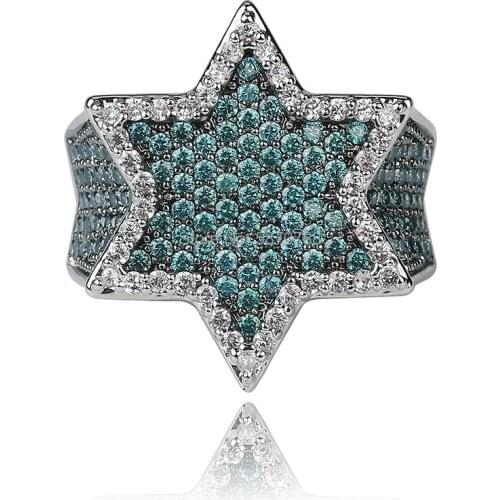 2020 new jewelry green stone wide wedding ring, moissanite ring engagement