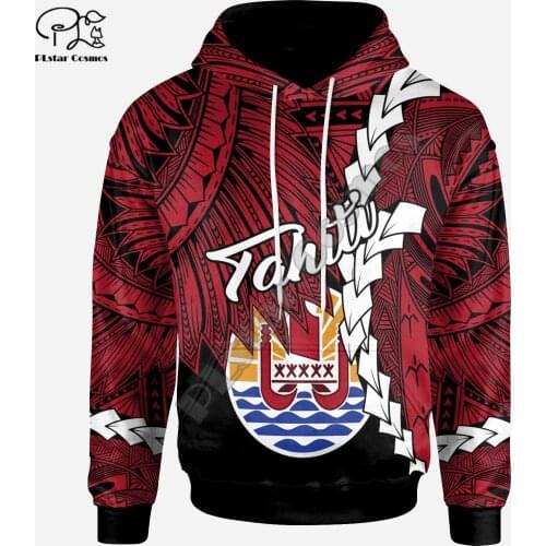 NewFashion French Polynesia Art Tahiti Country Flag Tribal Culture Retro Tracksuit 3DPrint Men/Women Autumn Colorful Hoodies B-1
