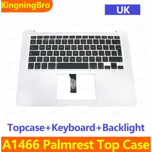 Laptops UK A1466 Keyboard with Backlight with Topcase For Macbook Air 13" A1466 Palmrest Top Case 2013 2014 2015 2017 Years