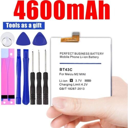 New 3700mAh Mobile Phone Battery BT43C For Meizu M2 mini Meilan Replacement Battery