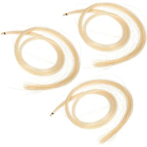 New Hank 31-31.5 Inch Genuine Mongolian Horse Hair for Violin, Viola, Cello, Bass Bow,Photo Color