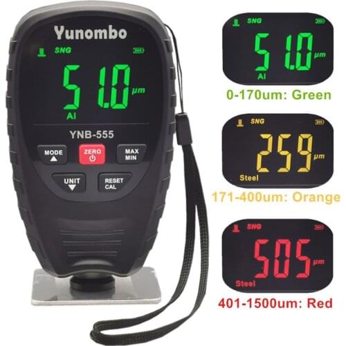 2021 New Release Yunombo YNB-555/YNB-555R Film Thickness Meter Car Galvanized Paint Thickness Gauge Coating Thickness Gauge
