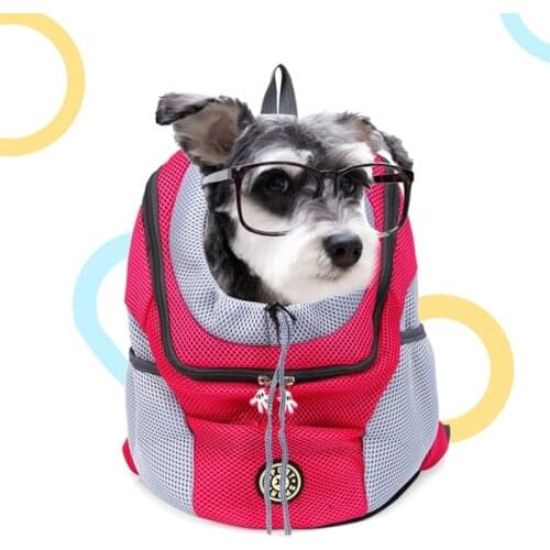 Pet Carriers Carrying Out Double Shoulder Portable Travel Backpack Outdoor Pet Dog Carrier Bag Pet Dog Front Bag Mesh Backpack
