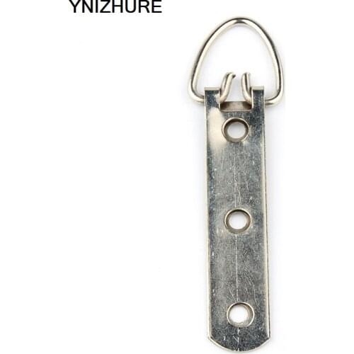 50pcs 15*25*92MM Photo Hanging Triangle D Rings Golden Picture Frames 3 Hole Hanger Long Solid Silver Fastener Hardware Hook