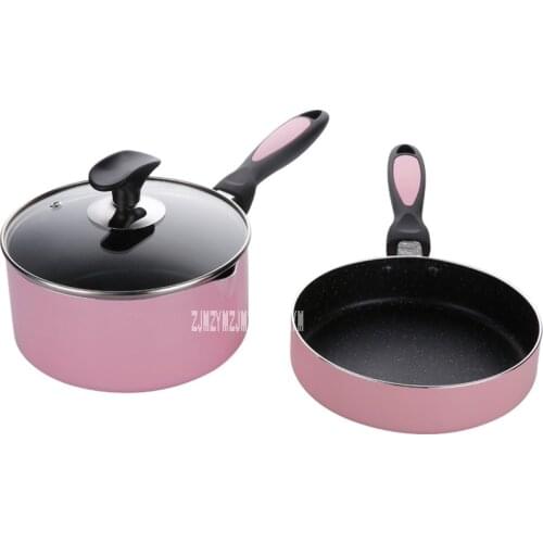 Portable 18cm Frying Pan Non-stick Pans for Kitchen Baby Food Cooking Pot Grill Pots Cauldron Set