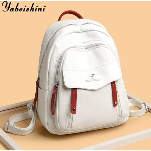 YABEISHINI 2021 New Backpack For Women Luxury Designer Good Quality For School Travel New Collection Large-Capacity Retro