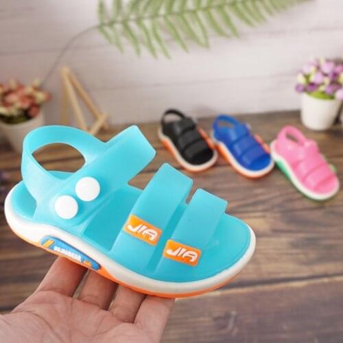 2021 Kids Sandals Baby Girls Sandlas Summer Toddler Boys Beach Shoes Soft PVC Breathable Comfortable Children Male Jelly Sandals