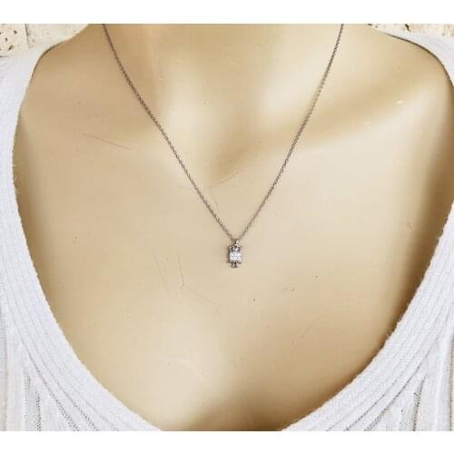 Owl 925 Sterling Silver Necklace Women Girls Gift Jewelry Accessories Fashion Handmade Elegant Chain