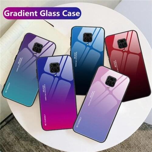 Poco X3 Glass Gradient Case For Xiaomi Redmi Note 10 10Pro Pro Max Shockproof Phone Cover For Xiaomi Poco F3 X3 M3 Pro Protector