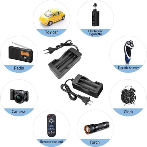 Universal 18650 Battery Charger US/EU Plug 2 Slots Rechargeable Charge Lithium 18650 Charger Li-ion Fast Smart Charging 4.2 Z6L1