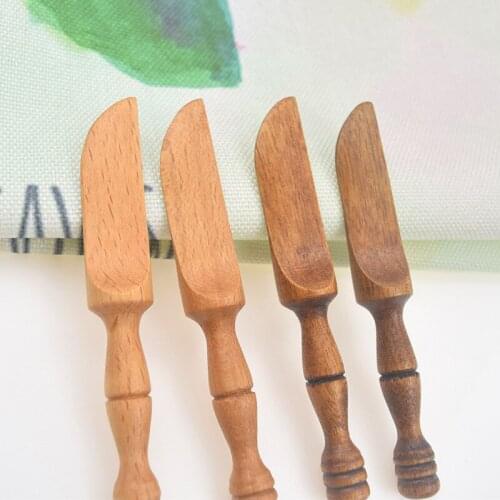 High Quality Knife Style Wooden Mask Japan Butter Knife Marmalade Knife Dinner Knives Tabeware with Thick Handle 1PC
