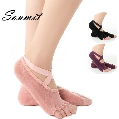 Women High Quality Cotton Yoga Socks Elastic Breathable Bandage Anti-Slip Sports Ankle Girls Ballet Dance Sock for Fitness Gym