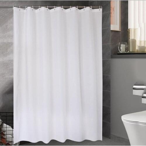 Shower Curtain PEVA Bath Curtain Waterproof With Hook For Bathroom