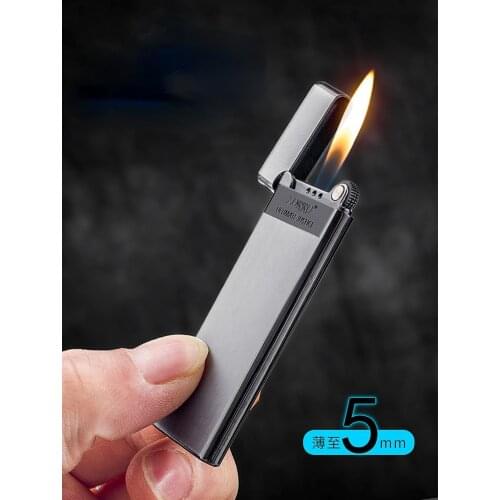 ZORRO ultra-thin inflatable lighter creative grinding wheel type lightweight portable personality tide men smoking accessories