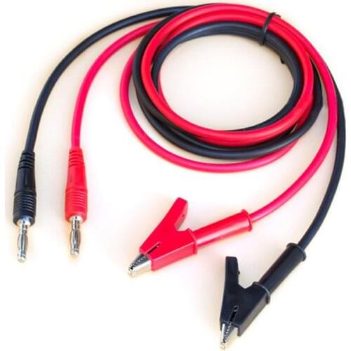 1M 4mm Pure Copper Banana Plug To Crocodile Alligate Clip Test Probe Lead Kit Wire Cable