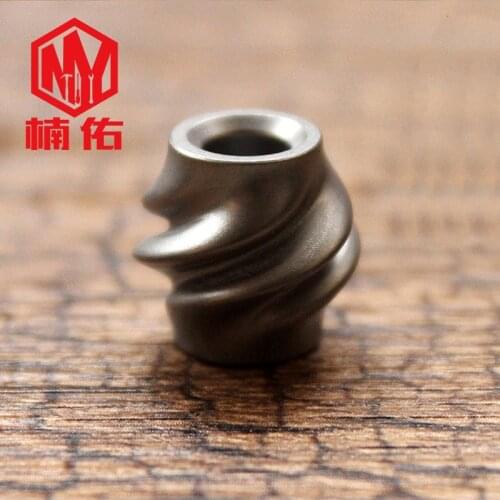 1PC Titanium Alloy EDC Paracord Beads Umbrella Rope Cord Lanyard Pendants Knife Beads Keychain Accessories Knife Accessories