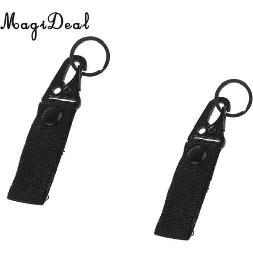 2pcs Tactical Molle Belt Key Holder Backpack Hook Buckle Strap Clip Hanger