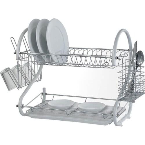 New Kitchen Dish Drainer Drying Rack Holder Plates Cup Tableware Bowl Shelf Basket kitchen shelf organizer dish drying rack