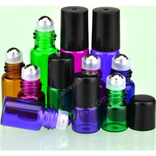 500 x 1 ml 2 ml 5 ml Glass Roller Balls Aromatherapy Perfumes Lip Balms Glass Roll On Bottle Glass Essential Oil Roller Bottles