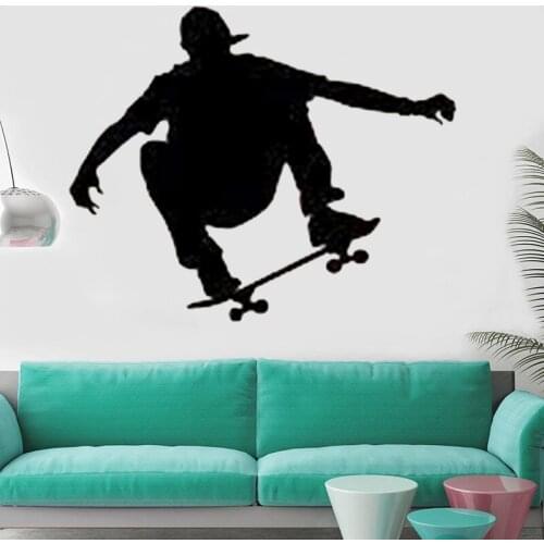 Art Stickers Vivid Wall Decals Skateboarder Wall Decal r Wall Sticker Wall Decals Vinyl Removable FM-88
