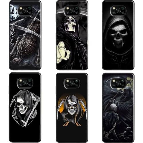 Skull Skeleton Grim Reaper For Xiaomi Mi 11 Ultra Mi Note 10 Lite Mi 10T Pro Case For POCO X3 Pro F2 F3 M3 Pro Cover