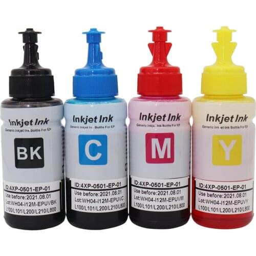 4x 70 ml Dye Ink Universal Refill Ink Bulk Ink Inkjet Compatible For Epson For Canon For HP For Brother Printers
