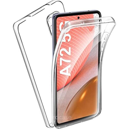 2 in 1 Double Case for Samsung Galaxy A42 5G A426 A12 A02S A32 4G A52 A72 360 Full Cover Silicone A01 A11 A21S A31 A41 A51 A71