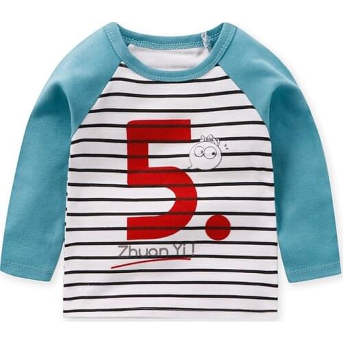 Autumn Childrens Wear Baby Kids T Shirts Girls Boys Clothes Tshirt Cartoon Print Tops T-shirt Children Clothing Girls Tops