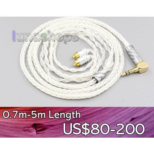 LN006472 99% Pure Silver 8 Core 2.5mm 4.4mm 3.5mm XLR Headphone Earphone Cable For Sony IER-M7 IER-M9 IER-Z1R